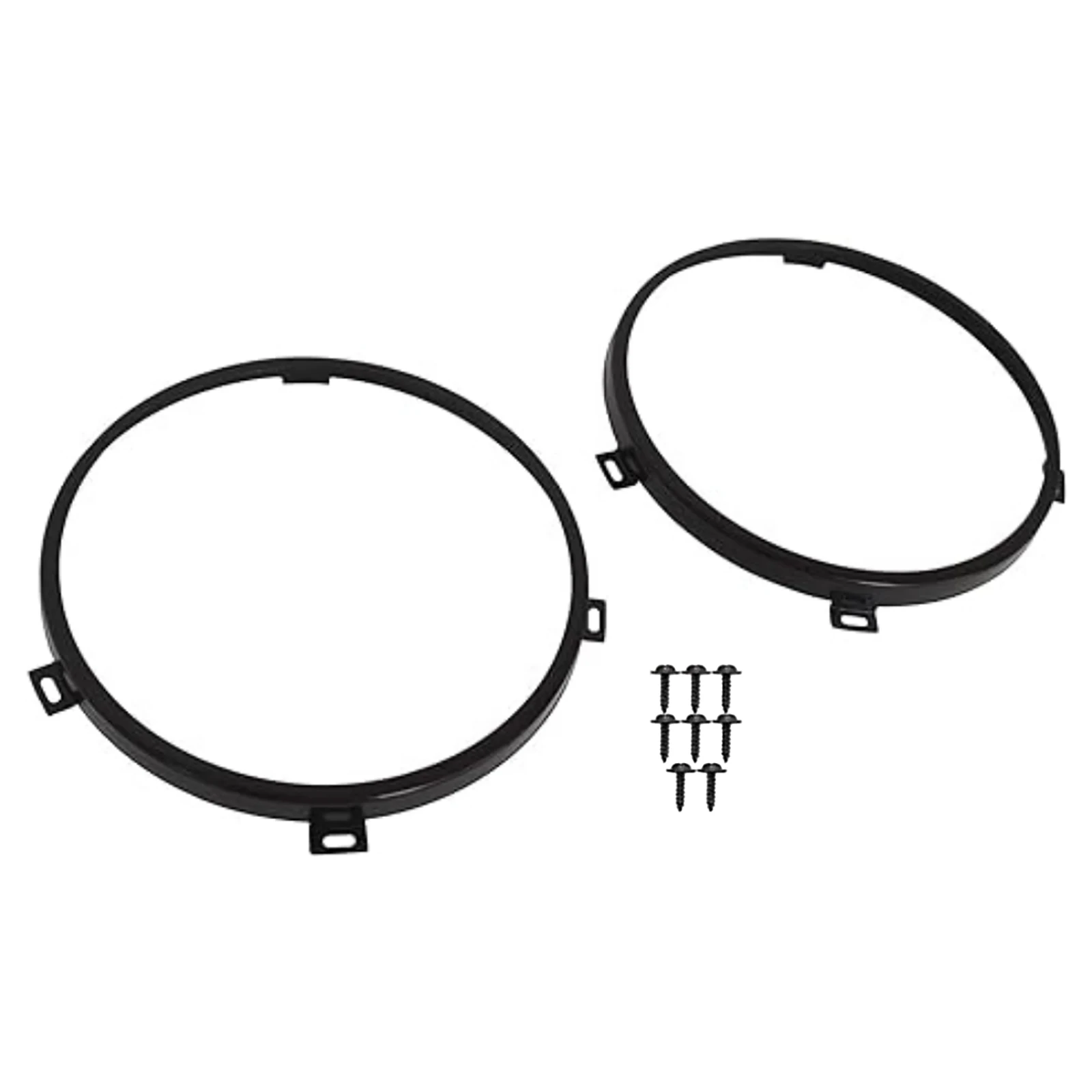 Headlights Holder For Jeep Wrangler JK 07-17 7 Inch Round Headlight Mounting Retaining Bracket Ring With Headlight Metal Rings