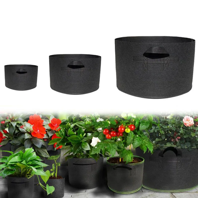 big size 15 20 30 200 gallon planter Grow Bags pot home large growing pots garden tools strawberry fabric Vegetable jardin F2