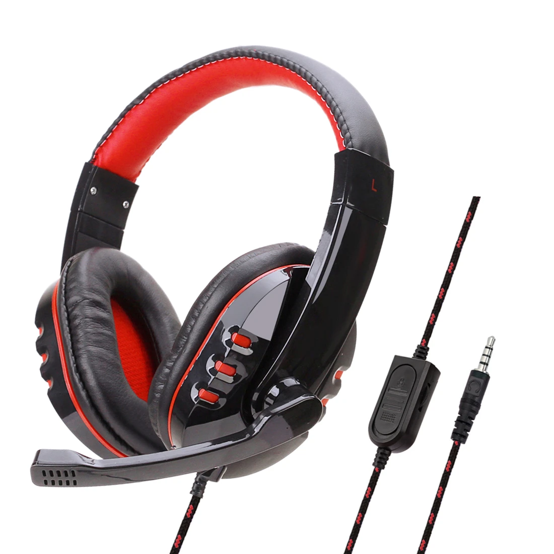 30pcs Stereo Gaming Headset For PS4 PC Phone 3.5mm Wired Over-Head Gamer Headphone With Microphone Volume Control Game Earphone