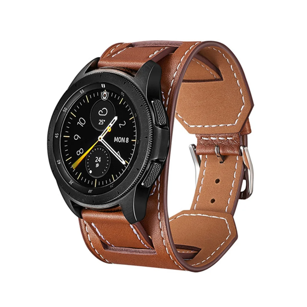 20mm 22mm Leather Strap For Samsung Galaxy Watch 5 4 44mm 40mm/4 classic 46mm 42mm Cuff Bracelet Galaxy Watch 5 pro 45mm Band