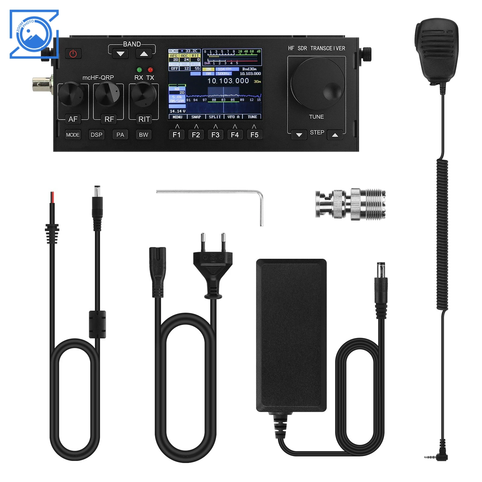 Popular HamGeek MCHF V0.6.3 SDR HF QRP Transceiver Multiple Modes with Dynamic Spectrum Display Multifunctional Ham Radio