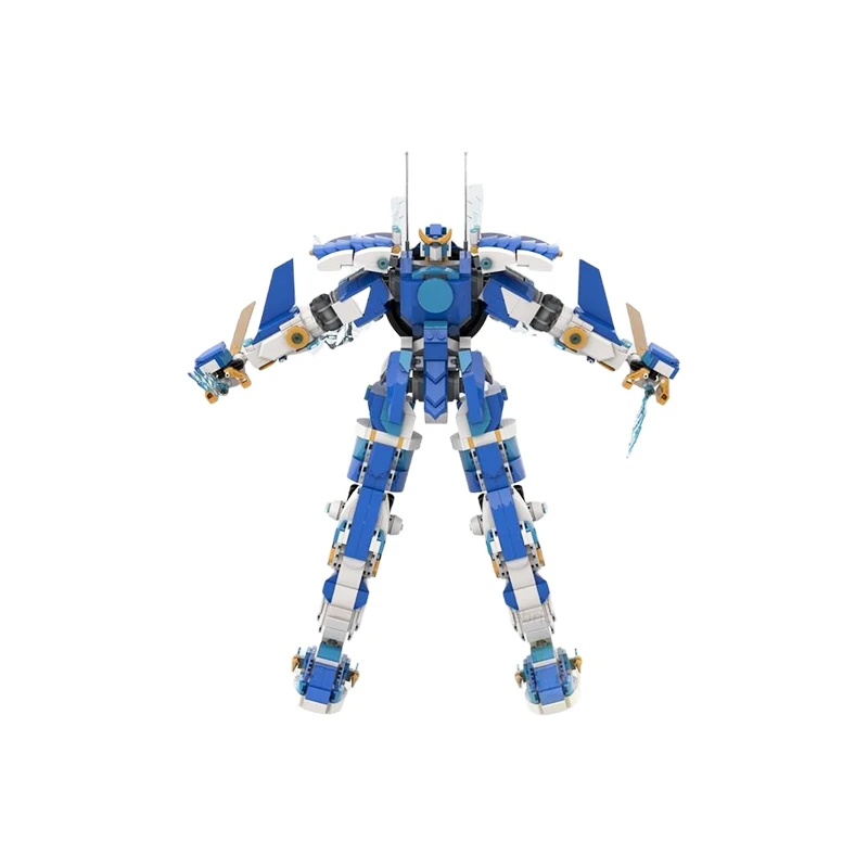 MOC Lightning Warrior Mech Building Blocks Thunder Warrior Robot Action Figure Assembly Bricks Model Toys Gifts