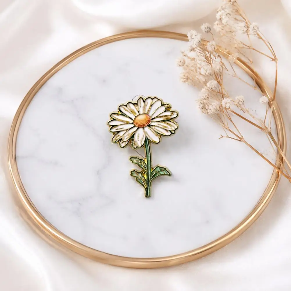 Golden Tone Floral Pins Floral Lapel Pins Women Enamel Flower Brooch Set Rose Peony Carnation Lapel Pins Oil Dripping for Coats