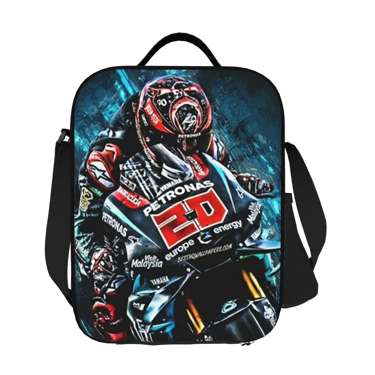 فابيو كوارتارارو الفرنسية دراجة نارية المتسابق معزول حقيبة الغداء للنساء الأطفال المحمولة صناديق الطعام علب الاغذية الحرارية حمل #1