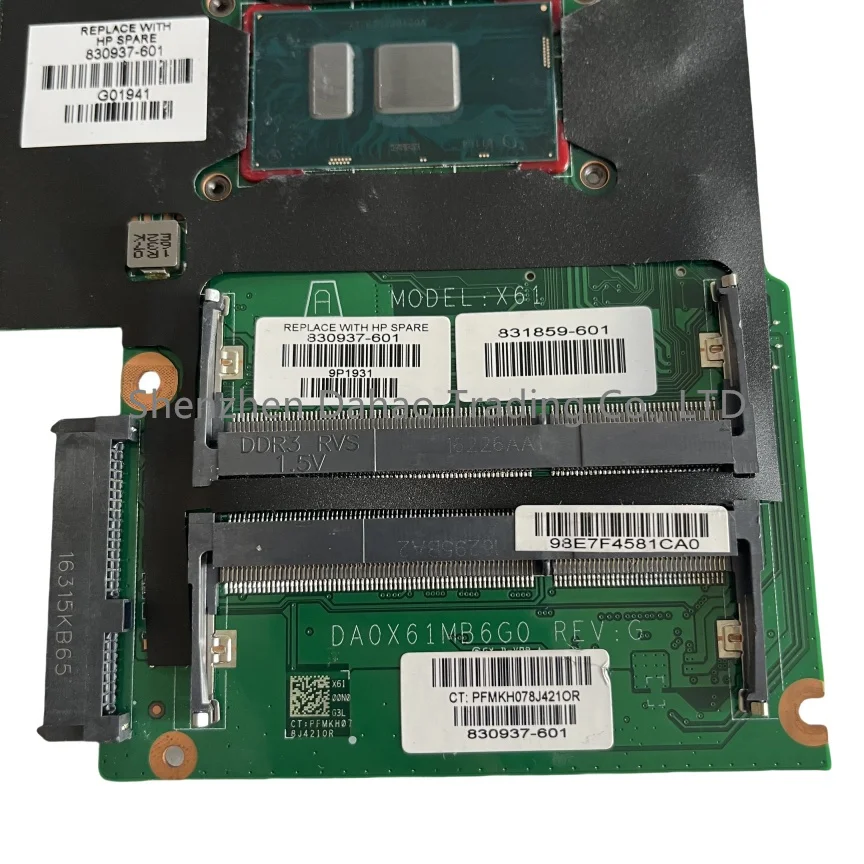 MODELO: X61 DA0X61MB6G0 Para HP Probook 430 440 G3 Laptop Placa-mãe Com SR2EY I5-6200U 830937 -601 totalmente testado