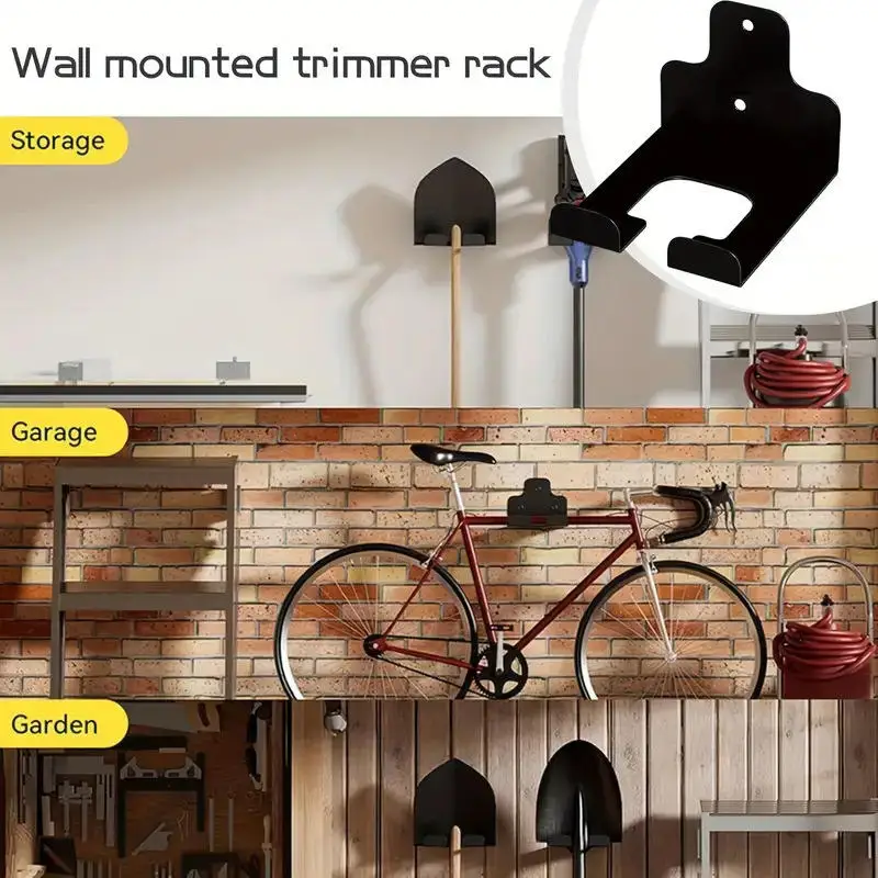 Garagen-Organizer, Trimmer-Halterung, Gartenwerkzeug-Aufhänger, Rasentrimmer-Halter, Wandmontage für Rasentrimmer, Heckenschere, Gartenwerkzeuge – Detail 3