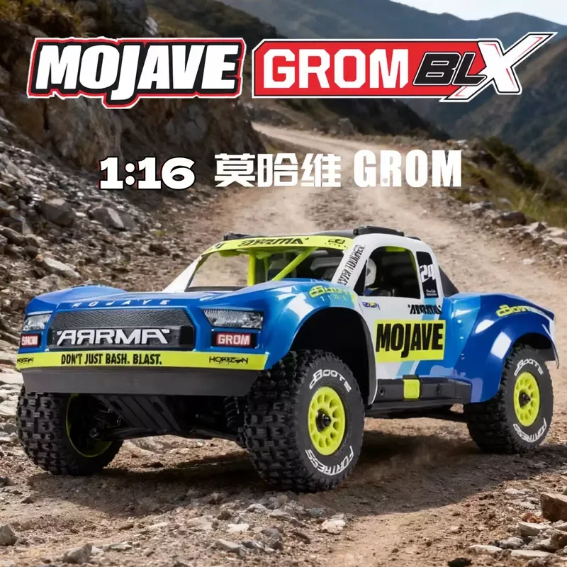 ARRMA Mini Mojave GROM 1/14 2S RTR Brushed ARA2104 Remote Control Card Short Truck Off-road Vehicle Toy With Battery Charger