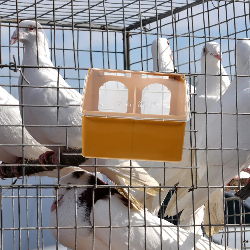 3-częściowe wiszące pudełko z podwójnym otworem Klatka dla ptaków Karmnik dla kakadu Akcesoria Plastikowe pojemniki na żywność dla papug z pokrywkami Papużka