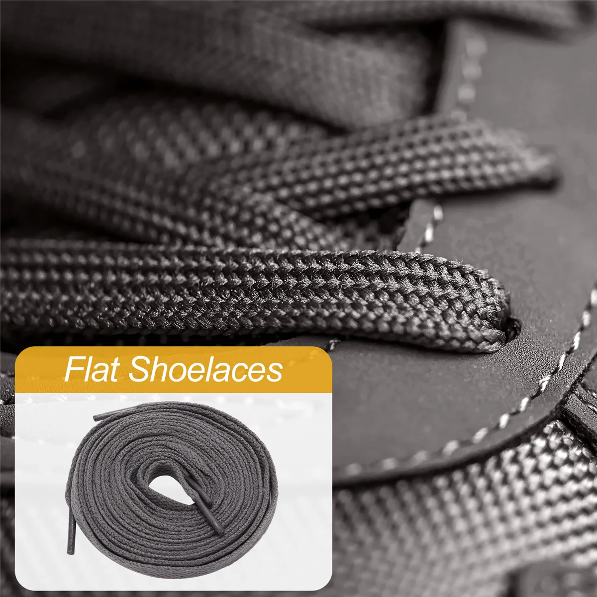 Athletic Sneaker Canvas Shoes Laces Flat Shoelaces String Dark Gray Pair