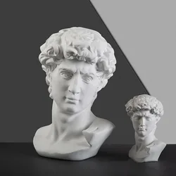 Greek David Bust Statue Resin Decorative Figurines Sculpture Home Office Bookshelf Desk Living Room Decor Mythology Ornaments