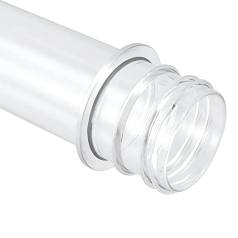 20-50Pcs 25×140mm Clear PET Plastic Test Tubes with Silver Aluminum Screw Caps, Empty Storage Vials for Bath Salt Favors