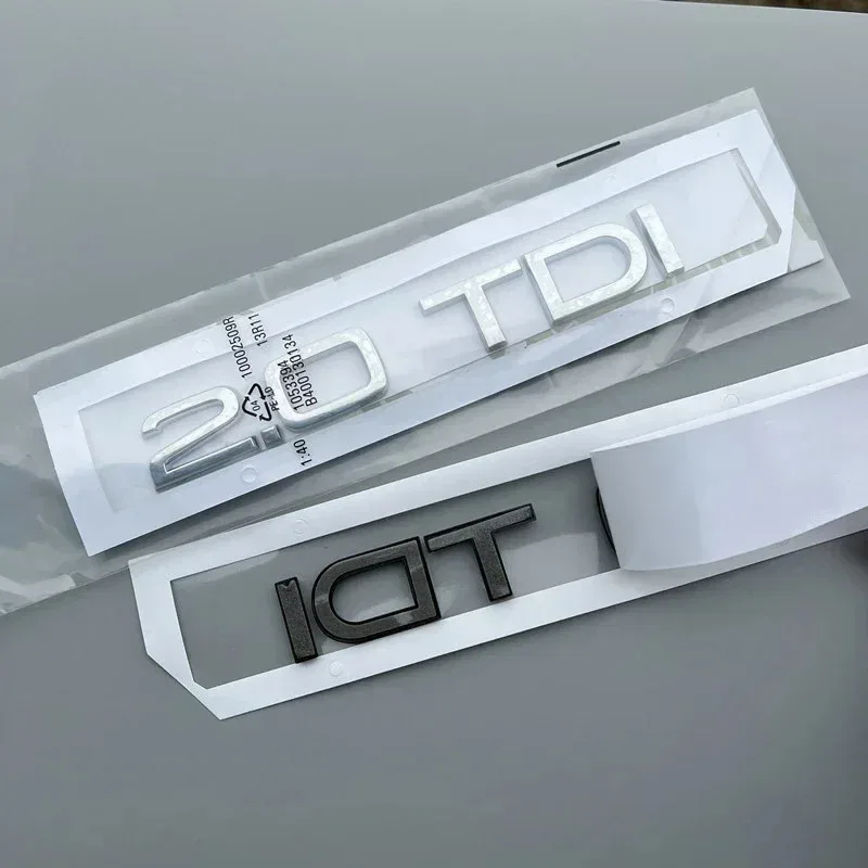 Car 3D ABS 2.0 3.0 TDI Letters Logo Badge Emblem Decals Sticker For Audi A3 A4 A6 A8 A5 Q3 Q5 Q7 Q2 V6 Styling Accessories view 3