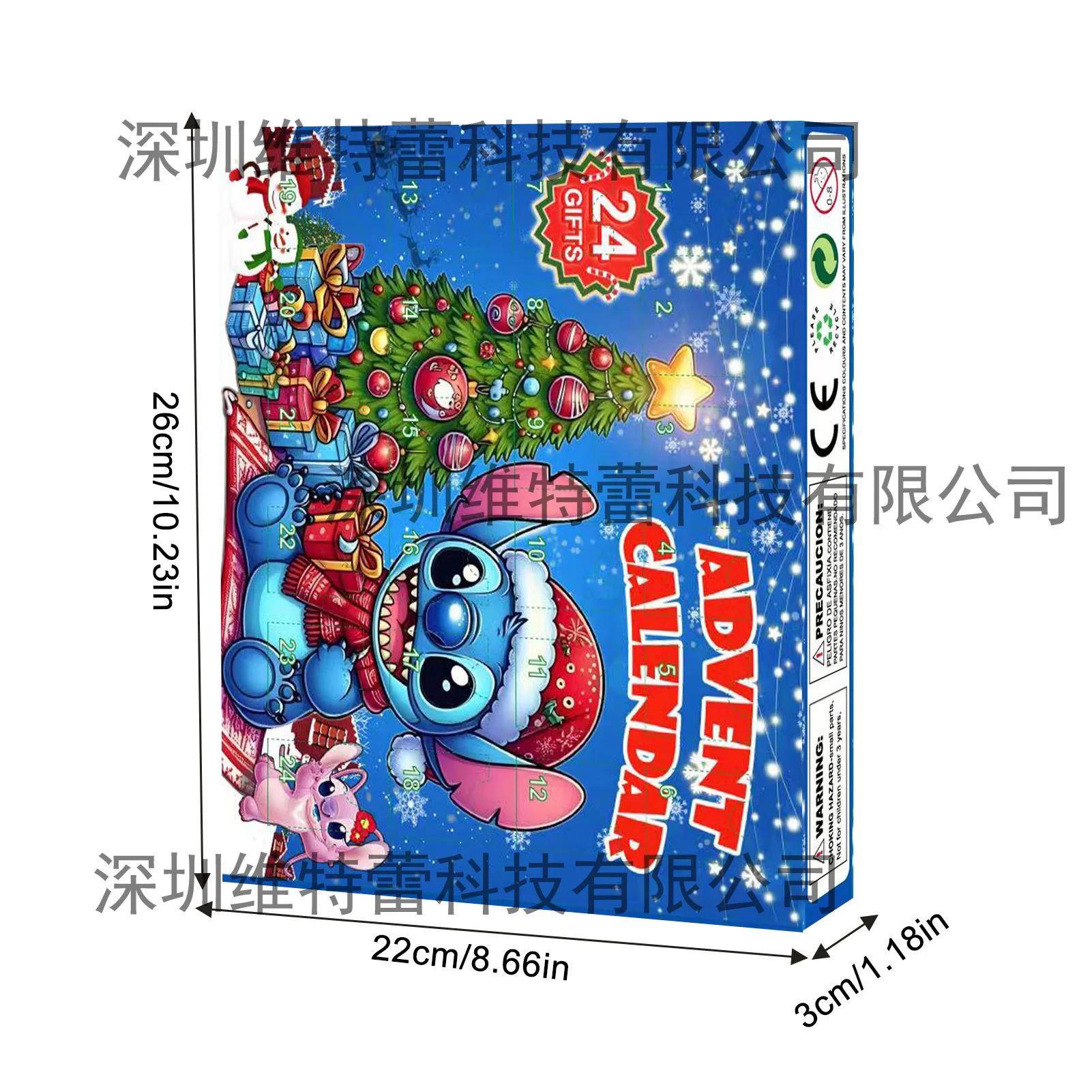 Stitch Blind Box Interstellar Baby Weihnachten Ankunft Kalender Box 24, Halloween Countdown, DIY Schmuckherstellung, Kinderspielzeug, Weihnachtsgeschenk