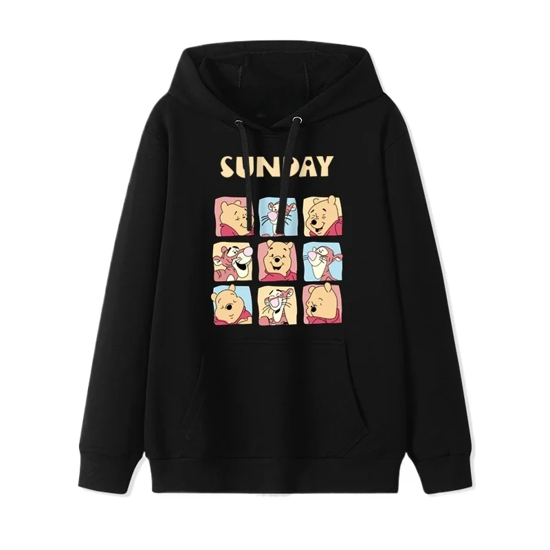 

2025NewCoupleGirlfriend Sweater Jacket Cartoon Winnie The Pooh Stylish Simple Sweater Women's Loose Comfortable Hooded Versatile