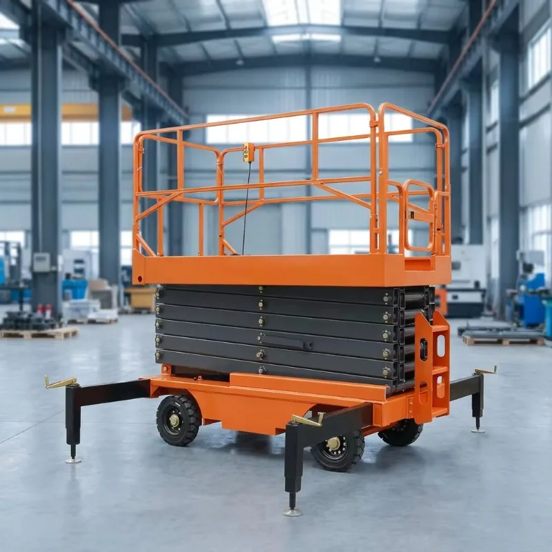 Semi Electric Hydraulic Scissor Lift Heavy Duty Aerial Work Platform 6/8/10/12/14M Mobile Man Lift