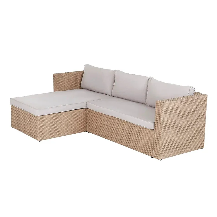 Custom Modern Design Wicker Rattan Garden Furniture Lounge Sofa Outdoor Sectional Set for Hotel Courtyard Use