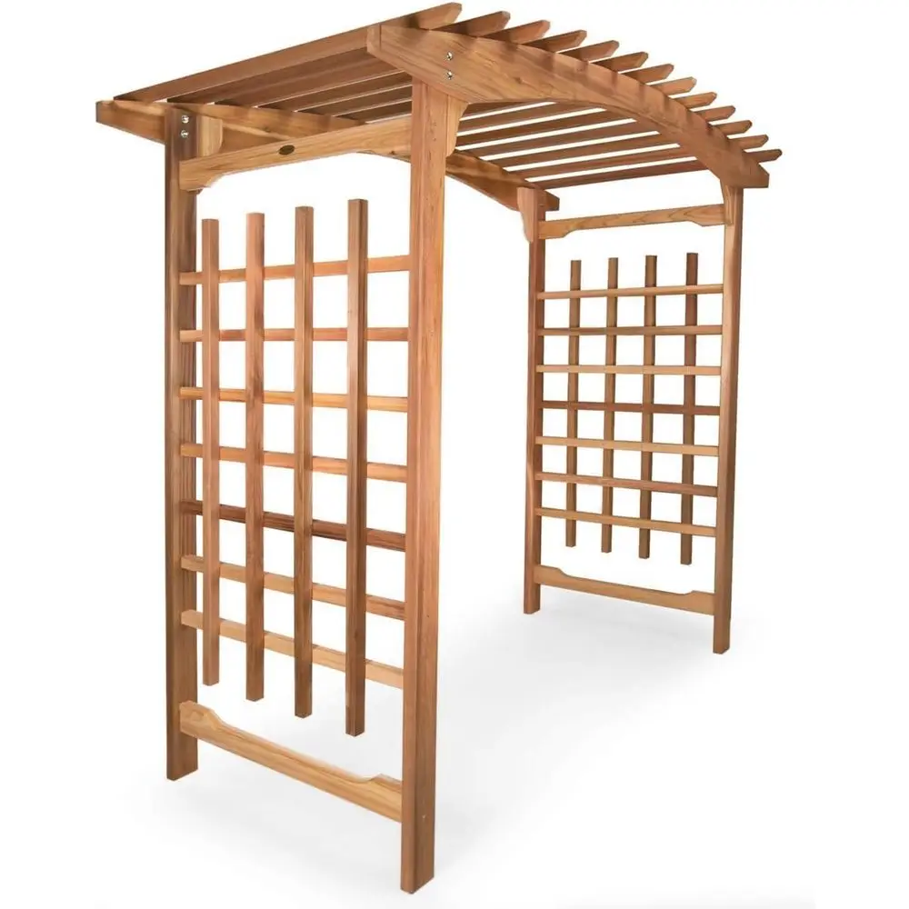 

8-Foot Pagoda Arbor Garden Arch, Enhance Outdoor Spaces with Premium Red Cedar, Ideal for Climbing Plants