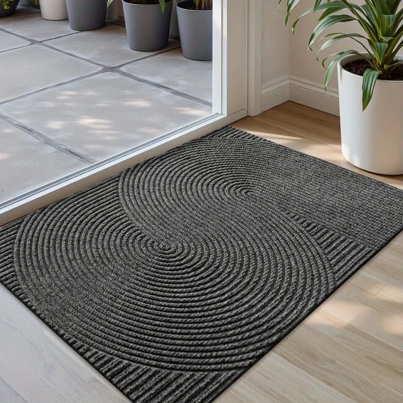 VIKAMA Simple Geometric Pattern Entrance Mat, Machine-Washable For Indoor Use, Anti-Slip And Wear-Resistant, For Home Decoration