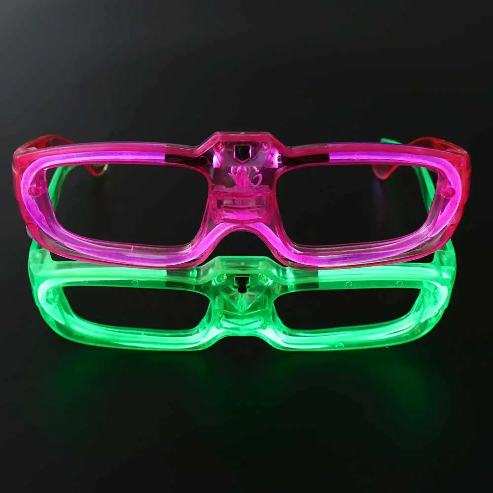 Suministros para fiestas, gafas de sol para fiestas que brillan en la oscuridad, barras luminosas, gafas con persiana, gafas intermitentes