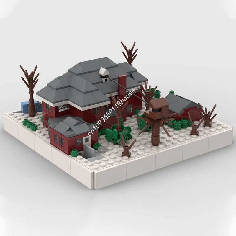 645 قطعة MOC City McCallister House-Home Alones Street Views نموذج اللبنات التراص الطوب لعبة أطفال إبداعية هدية لتقوم بها بنفسك