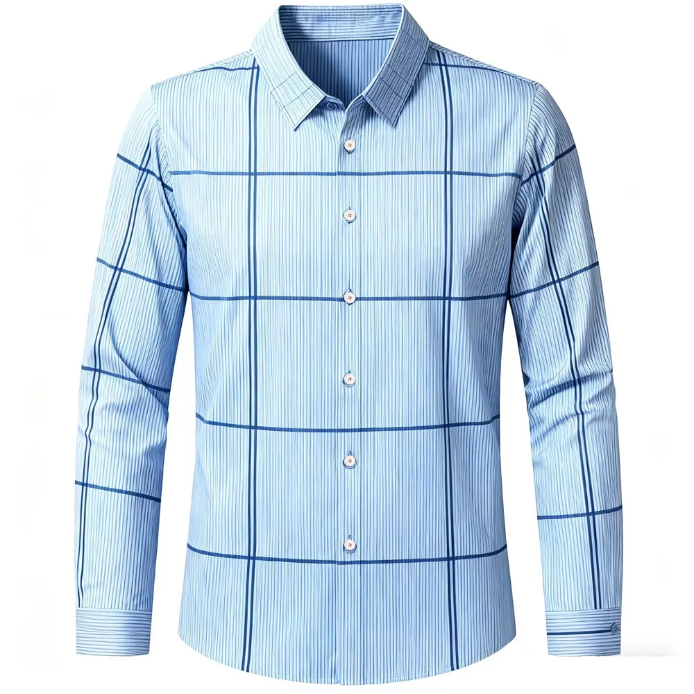 Men's Colorful Checkered Red Purple Blue Classic Business Casual Soft Comfortable Shirt for Men Gifts for Men Shirts for Men