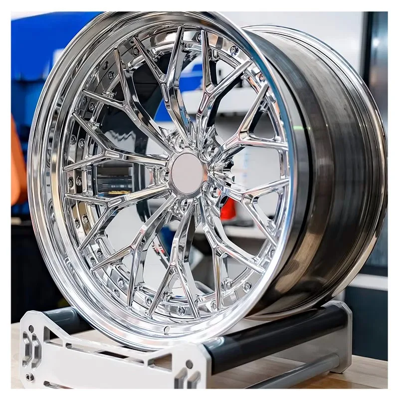 Full Chrome Shinny 3/pieces5x114.3 5x112 5x130 Car Wheel Forged Wheels19 20 21 22 24 26 Inch Rims Car Wheel for 、 bmw