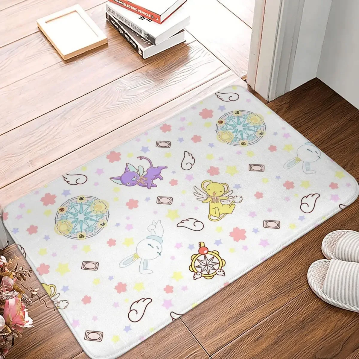 Cardcaptor Sakura Anime Bath Mat Cute Magical Girl Things Doormat Kitchen Carpet Entrance Door Rug Home Decor