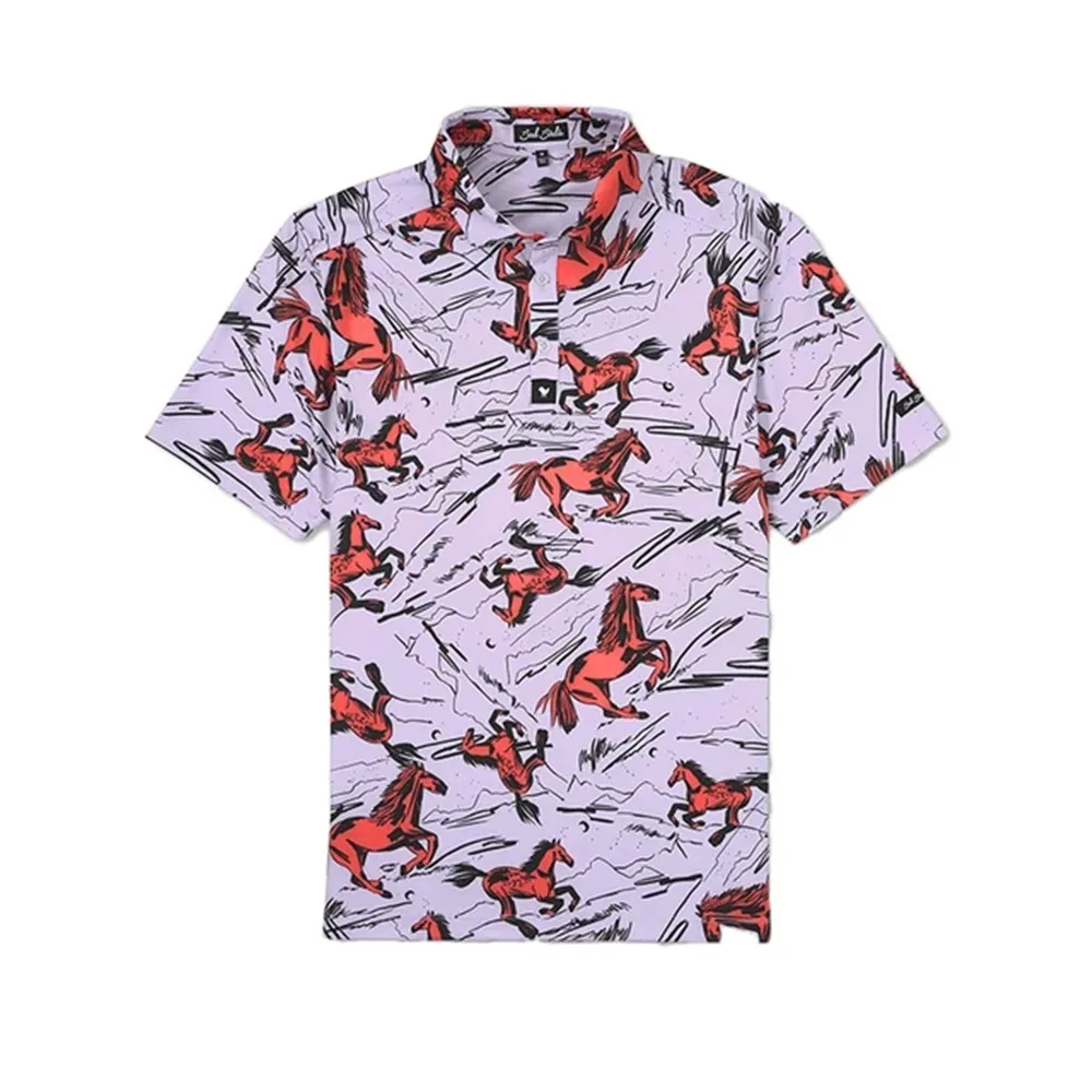 Golf Summer Men Fashion Polo Shirts Short Sleeves Outdoor Golf Shirts Racing Top Performance Casual Quick Dry Golfsport T-Shirt