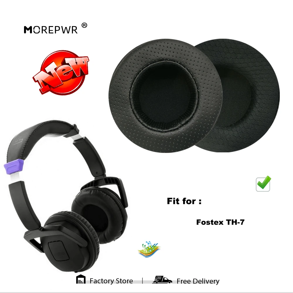 Replacement Ear Pads for Fostex TH7 Headset Parts Leather Cushion Velvet Earmuff Earphone Sleeve Cover