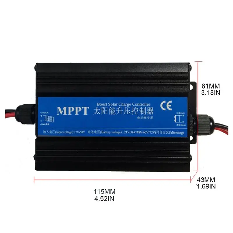 AAAEL-2X MPPT Boost Solar Charge Controller 300W Battery Charging Voltage Regulator Regulator 24/36/48/60/72V