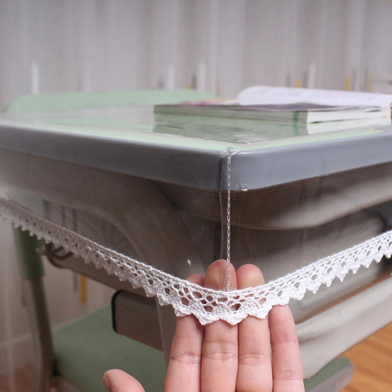 PVC Transparent Table Protective Cover Tablecloth Students Table Mat Desk Pad Waterproof Oil-proof Primary School Desk Cover