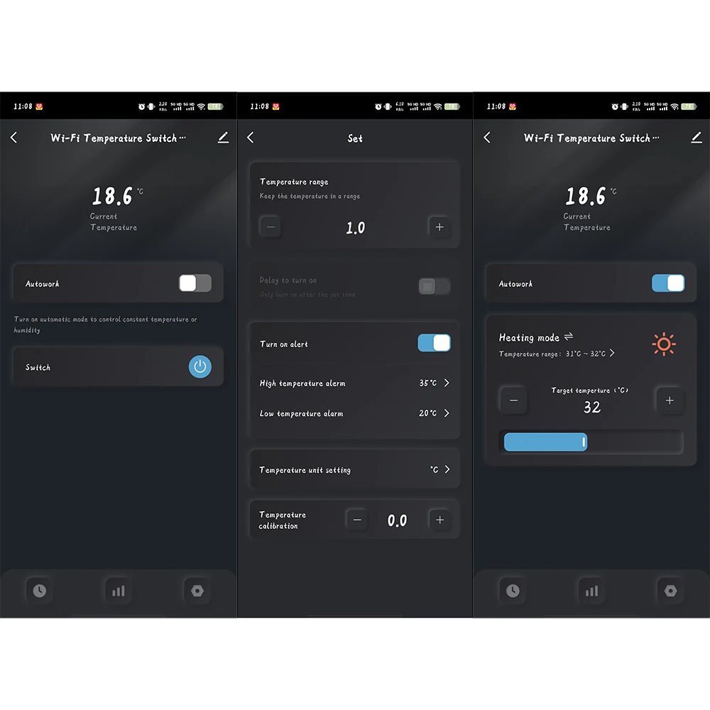 Tuya Smart Switch 1 Relay With Temperature Sensor Wifi Module Thermostat Data Monitoring RF433 Remote Control Alexa Google Home