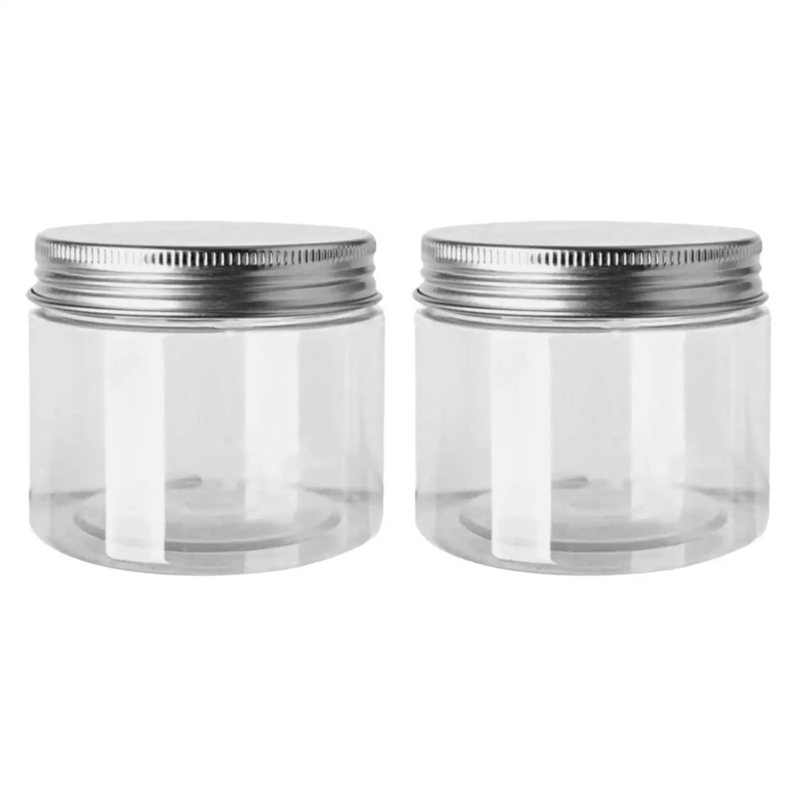 2 Pieces Plastic Jars with Lids Canning Jar for Coffee Beans Cookie Biscuits