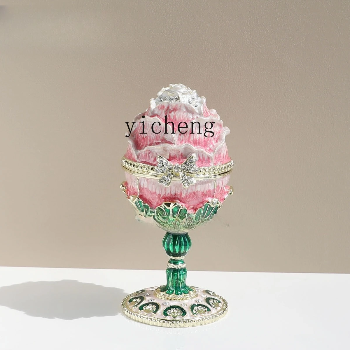 

LSL Rose Enamel Jewelry Box Small Ornament Storage Box Rose