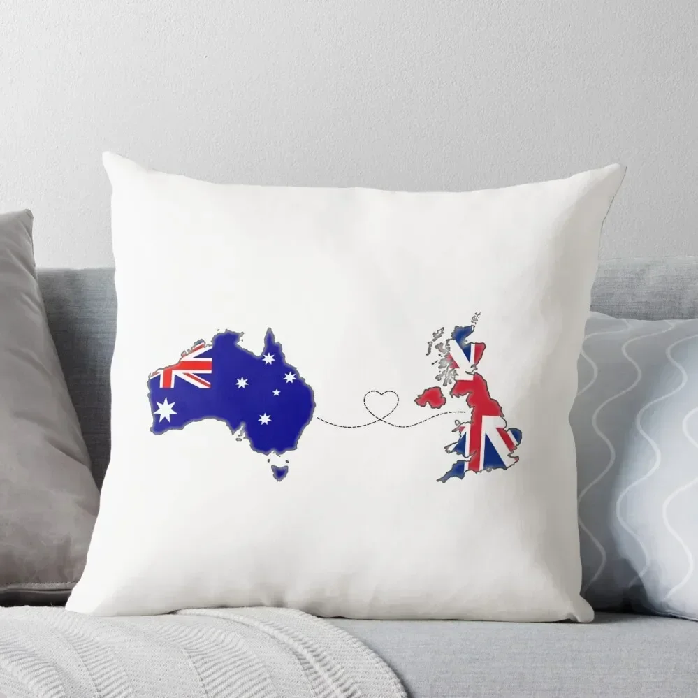 Australia - UK Long Distance Love Throw Pillow Room decorating items luxury decor Sofas Covers pillow