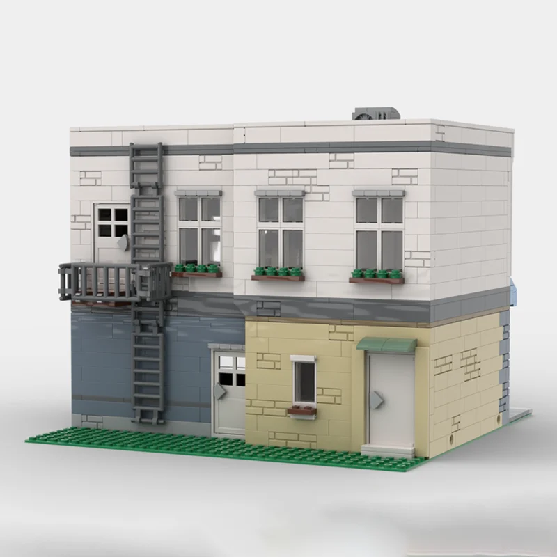 مدينة عرض الشارع نموذج Moc قوالب بناء وحدات متجر المدينة الصغيرة نموذج التكنولوجيا وحدات كتل عيد الميلاد مجموعة لتقوم بها بنفسك لعبة الهدايا #3