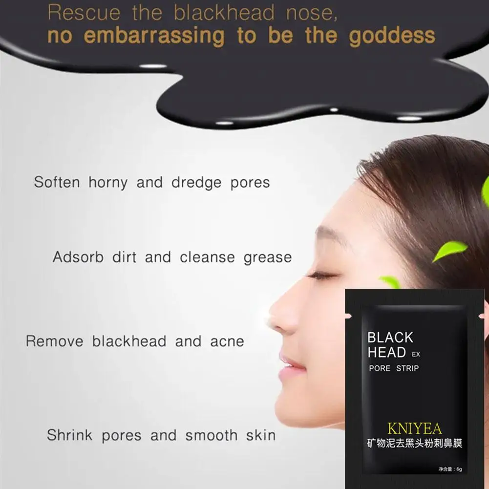 1-5x Nose Blackhead Remover Mineral Mud Mask Deep Pore Remover Cleaner Pore Peel Purifying Cleaning Strips Mask  6g