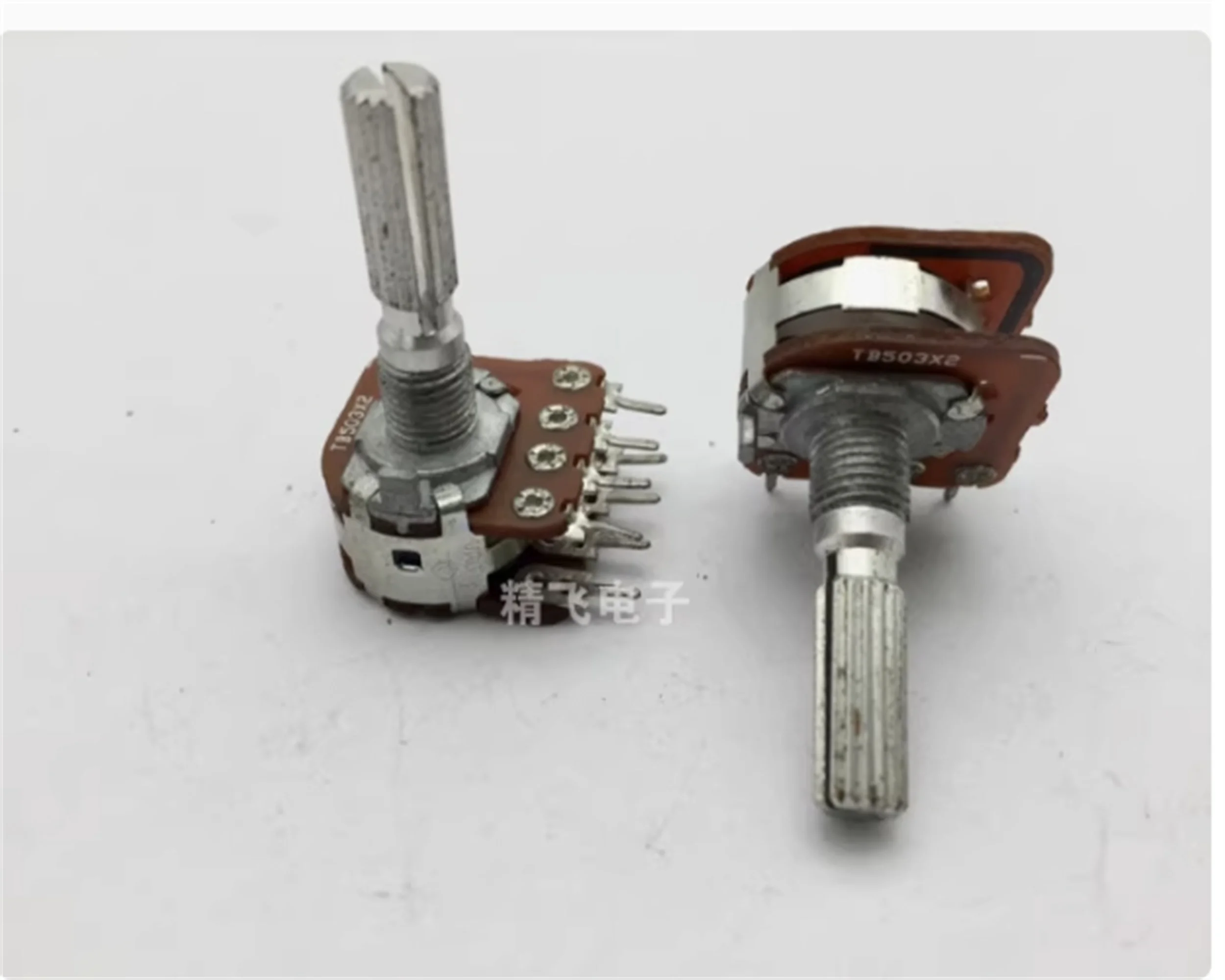 1 PCS Taiwan ALPHA RK16 Dual Potentiometer B50K * 2 with Pull 41 Positioning Shaft Length 25MM Sawtooth