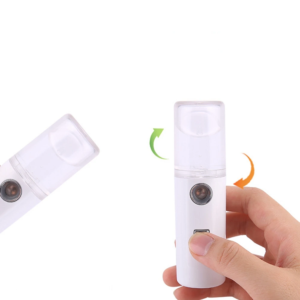 

Mini Portable Facial Steamer White ABS Material 60s Auto Spray for Skin Care Nano Mist Cooler Face Sprayer Hydrating Nutrition