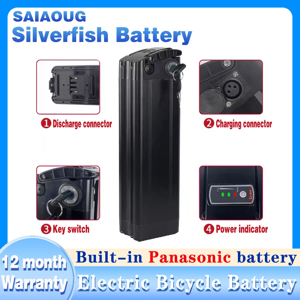 24V 36V 48V Silverfish electric bike portable battery 52V E bike battery controller 60V bafang   2000W 72v 50ah li-ton battery