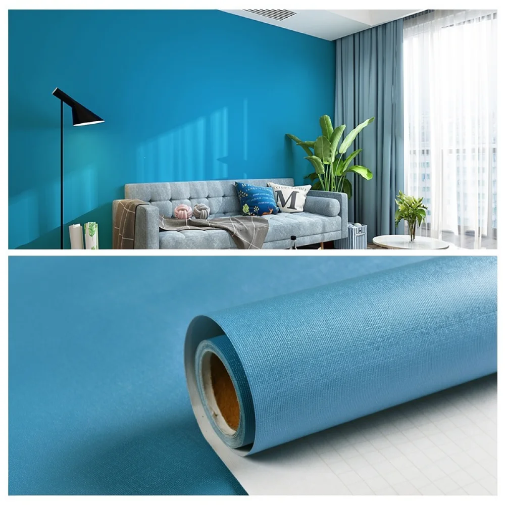 Modern Home Decoration Wall Paper PVC Self Adhesive Sticker Waterproof Furniture Refurbish Contact Paper Bedroom Mural Art