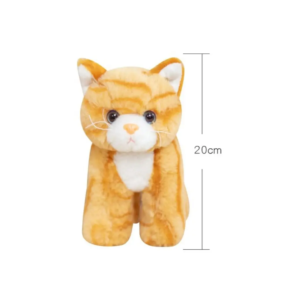 Animales de peluche gato dibujos animados suave lindo gatito esponjoso simulación relleno gato realista niños