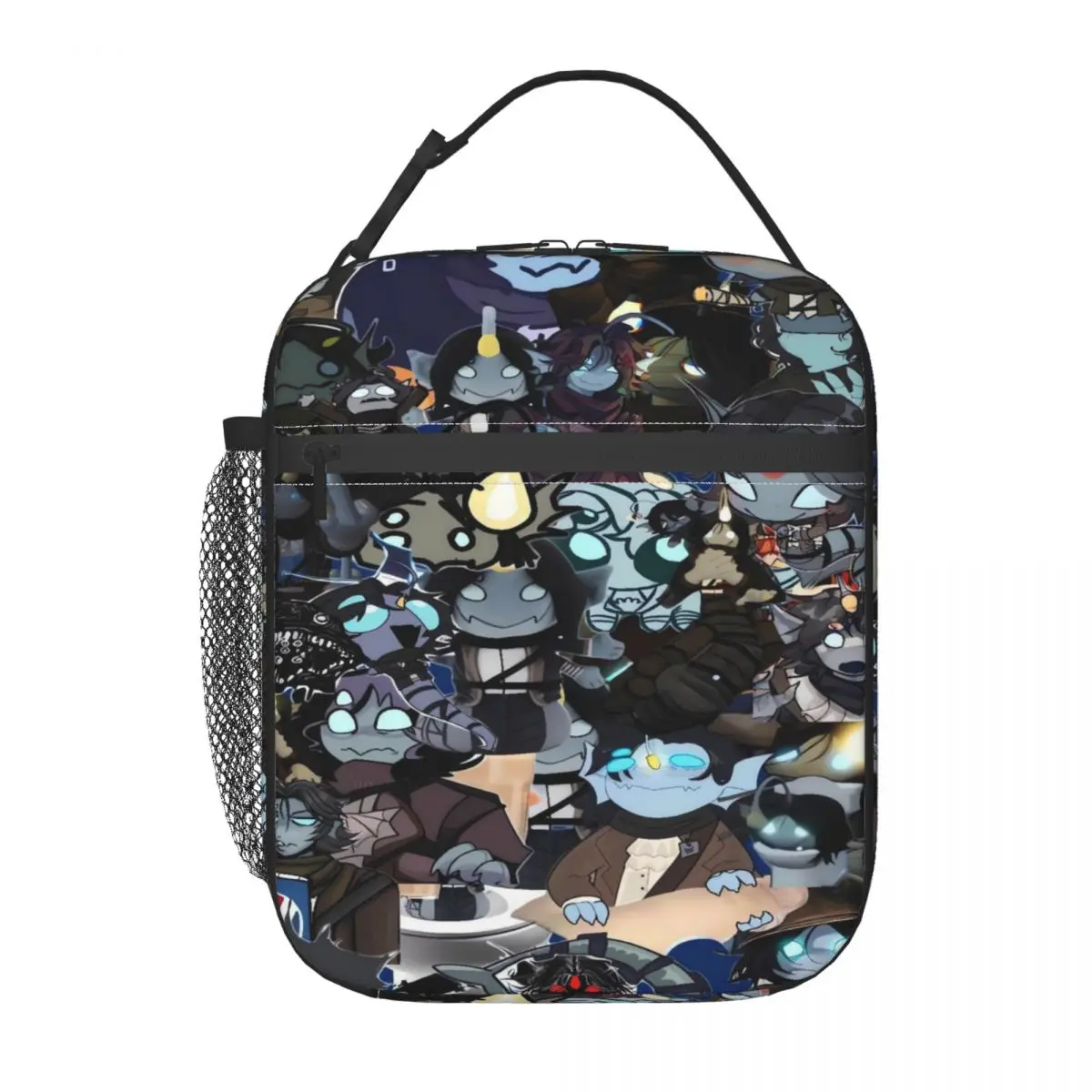 Sebastian Solace Pressure Horror Game Lunch Bag Beach Lunch Box For Men Retro Print Thermal Tote Handbags Waterproof Cooler Bag
