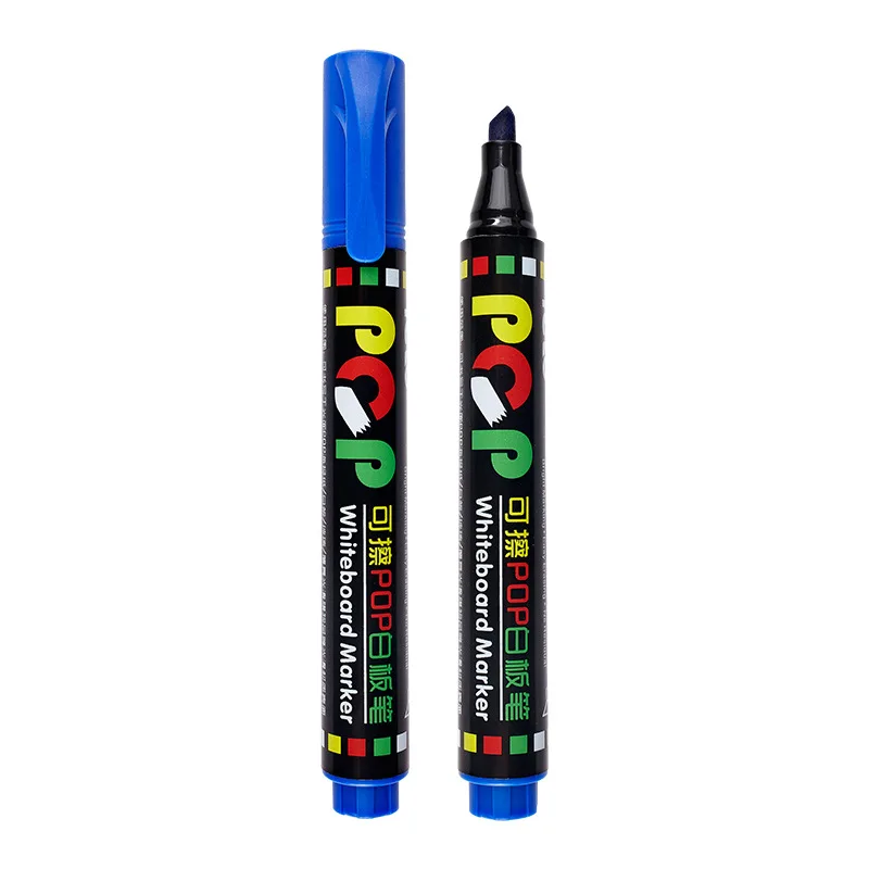 Marqueurs effaçables à base d'eau pour enfants, 12/24 couleurs, tableau noir 5mm, stylo d'apprentissage pour l'écriture et le dessin