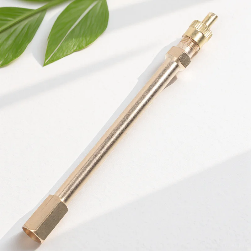 

10cm Straight Tire Valves Extension Universal Brass Valve Stem Fitting for Bike Car Atv Motorcycle Rv Trailer Tire Inflation