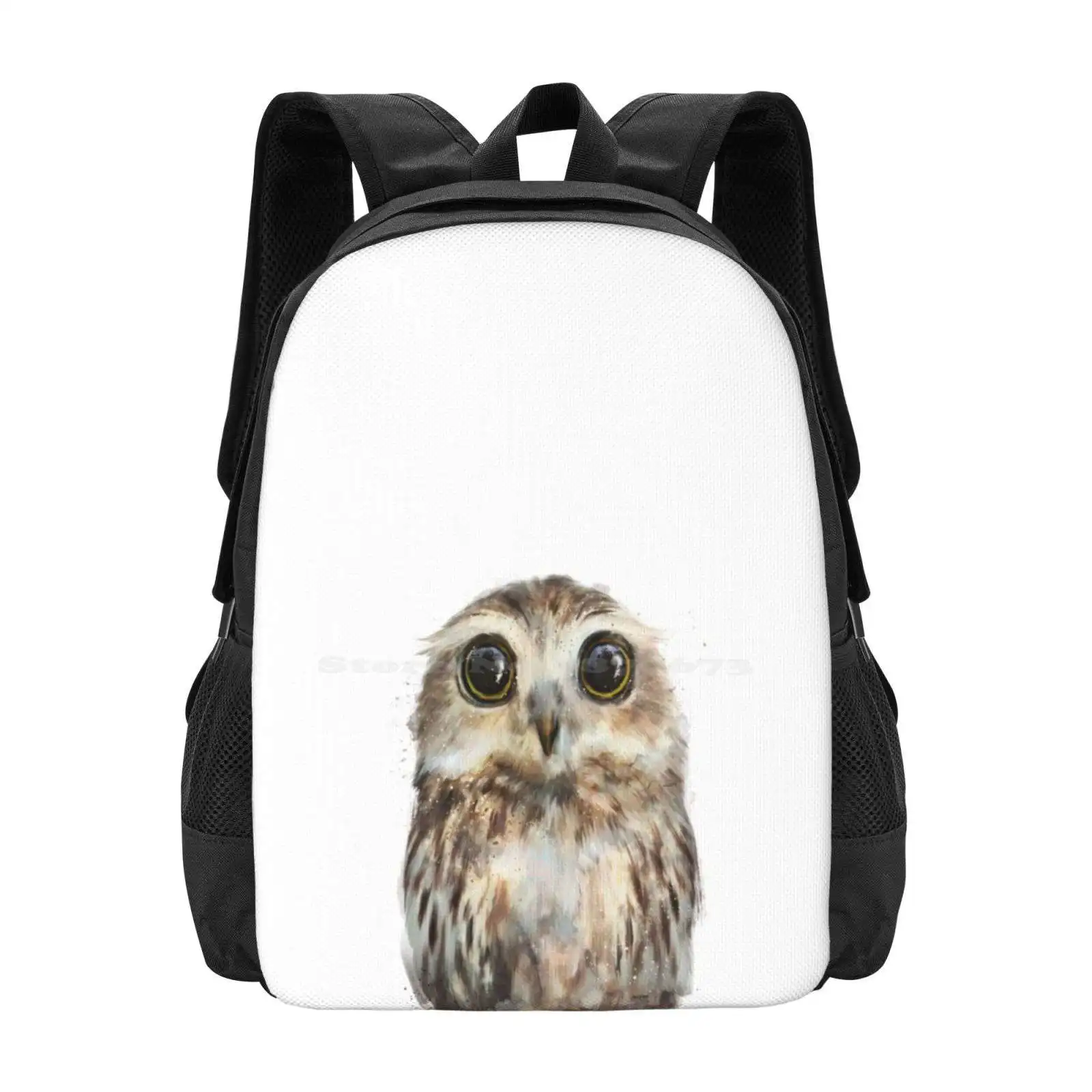 Mochila escolar de gran capacidad con diseño de búho pequeño, bolsa para ordenador portátil, colección de animales naturales, vida silvestre, Fauna, bosque, criatura