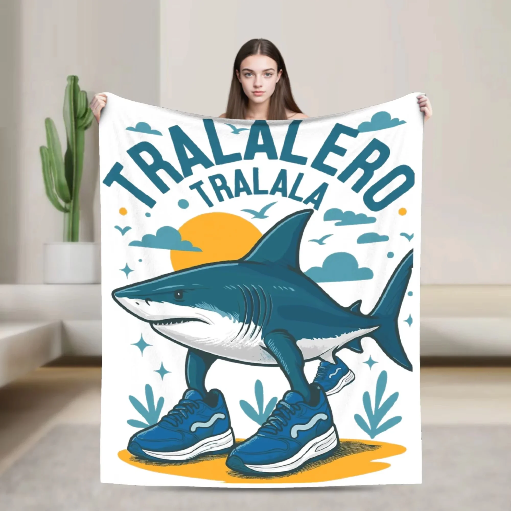 Creative humorous animal designs Flannel printed blanket suitable for all seasons suitable living room office sofa and travel