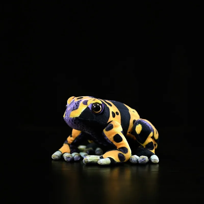 

Lovely Yellow Arrow Frog Stuffed Plush Doll Simulation Animal Frog Toy Kid Playmate Holiday Present