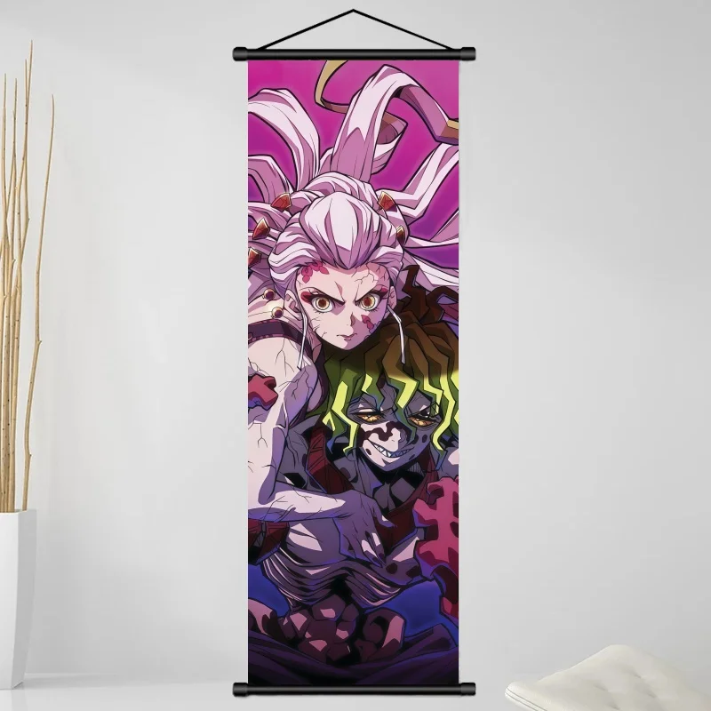 Demon Slayer Daki Hanging Scrolls Set - Anime Fabric Wall Art Posters for Bedroom Gaming Room Living Room Home Decor - view 2