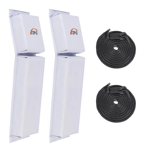 Guardabarros de barco ZPO para jet ski, parachoques de barco para acoplamiento, paquete de 2 guardabarros de barco con 2 cuerdas duraderas para Jet Ski, 24 x 6 x 2,5 pulgadas